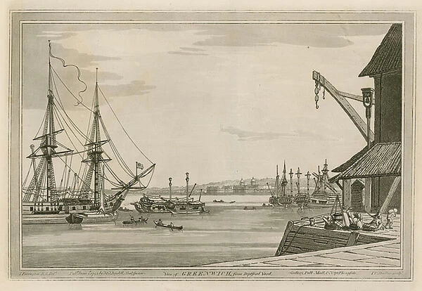View of Greenwich from Deptford Yard (engraving)