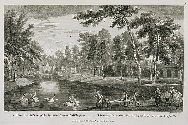 A View to the Grotto of the Serpentine River in the Alder Grove at Stowe, 1753
