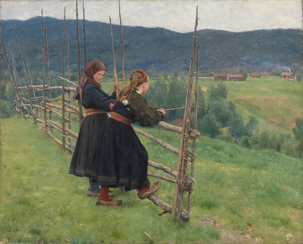 View from Gvarv in Telemark, 1883 (oil on canvas)