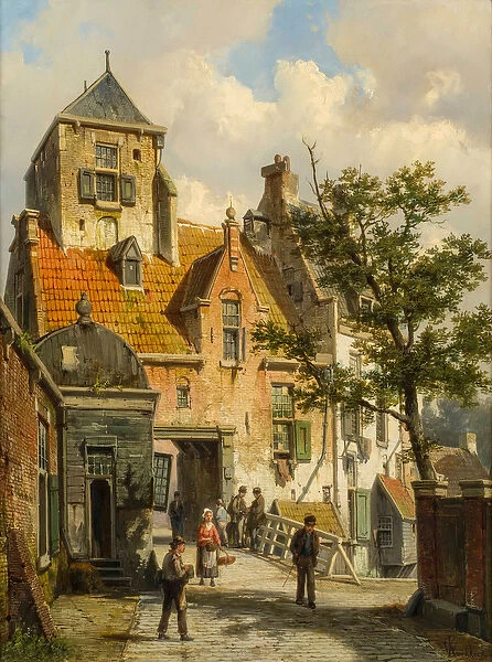 A View of Haarlem, 1891 (oil on panel) (one of a pair, see also 5888681)