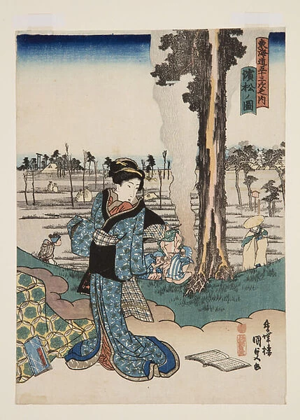View of Hamamatsu (Hamamatsu no zu) (colour woodblock print)