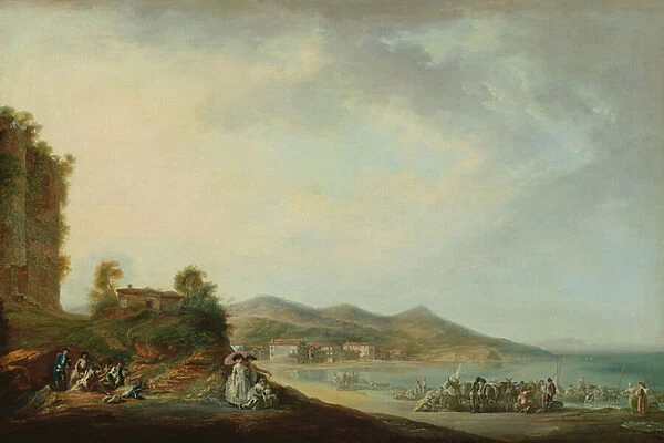View of Hondarribia (oil on canvas)