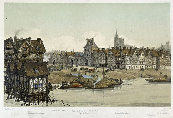 View of the Hotel de Ville de Paris, 1583. In 'Paris from the 13th century to