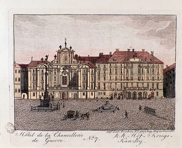 View of the Hotel of the War Chancery in Vienna, 1815 (engraving)