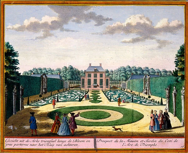 View of the House and Garden near to the triumphal arch