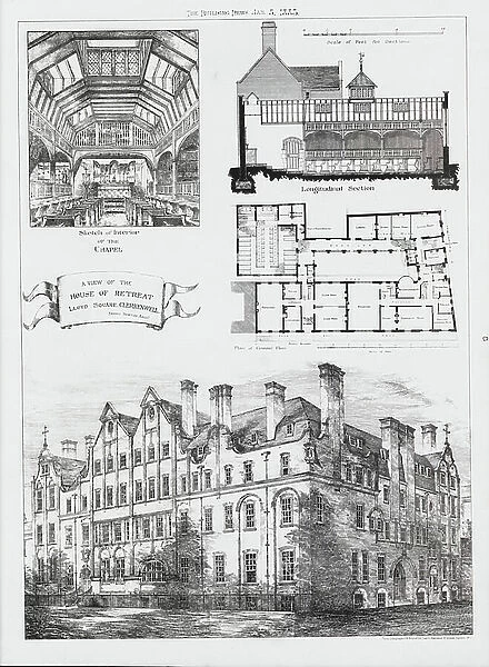 A View of the House of Retreat, Lloyd Square, Clerkenwell (engraving)