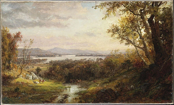 View of the Hudson, 1883 (oil on canvas)