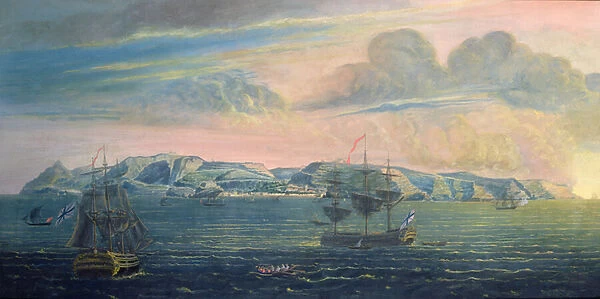 View of the island of St. Helena, c. 1820 (w  /  c and gouache on paper) (see also 182638)