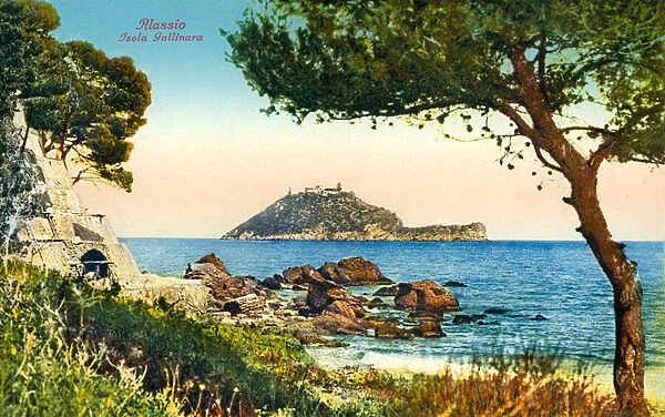 View of Isola Gallinara, Alassio (photo)