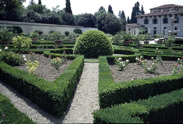 View of the Italian Garden, Villa di Castello (photo)