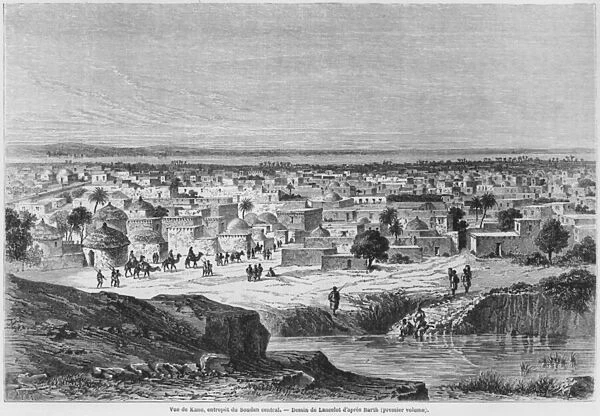 View of Kano, Nigeria, from Travels and Discoveries in North and Central Africa