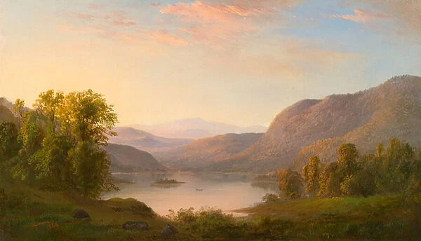 A View in the Laurentian Mountains, near Quebec, 1865 (oil on canvas)