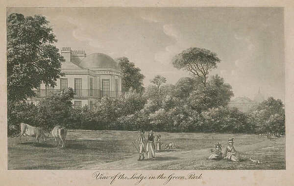 View of the Lodge in Green Park (engraving)