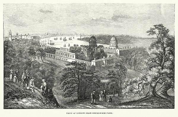 View of London from Greenwich Park (engraving)