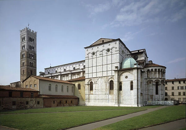 View of Lucca cathedral, 12th-13th century