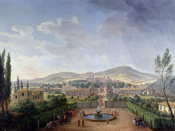 View of Marino, 1719 (oil on canvas)