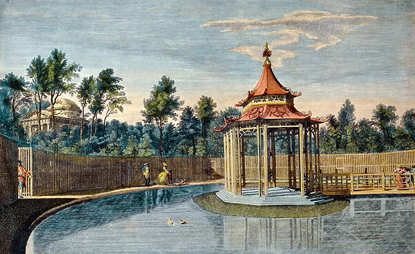 A View of the Menagerie and its Pavilion in the Royal Gardens at Kew, 1763