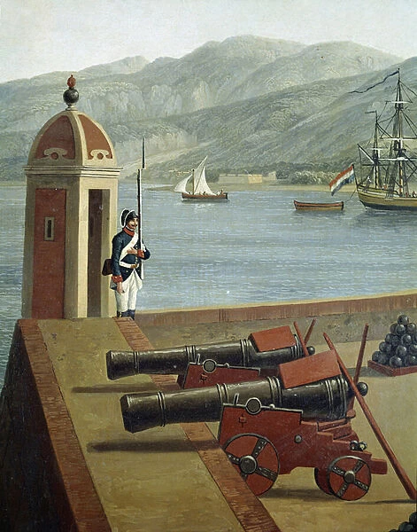 View of the military fortifications of the port of Reggio Calabria