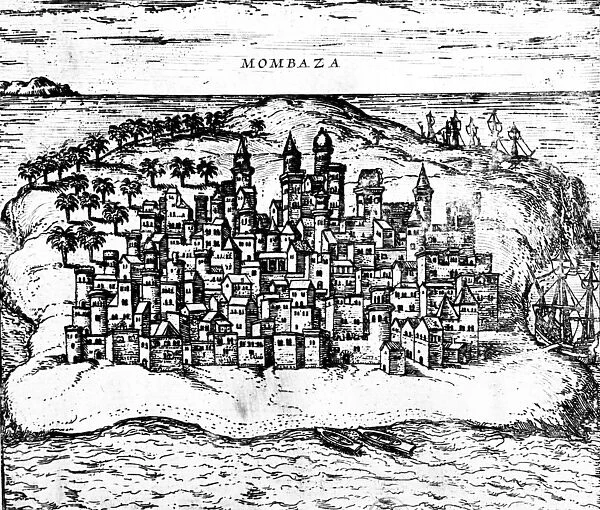 View of Mombaza, from Georg Brauns Civitates orbis terrarum