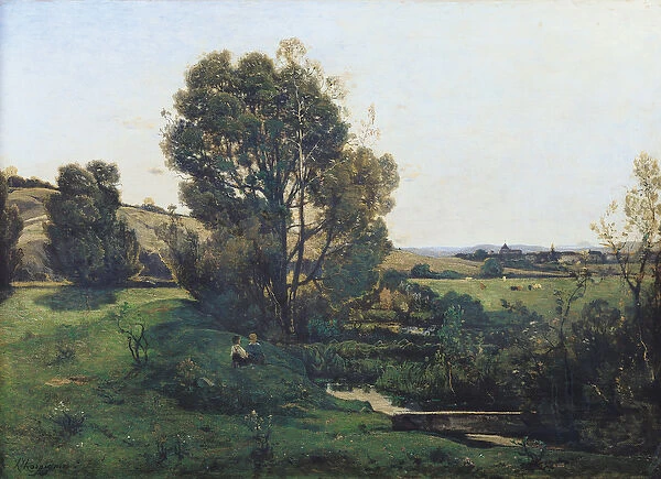 View from Moncel-sur-Seine, c. 1868 (oil on canvas)