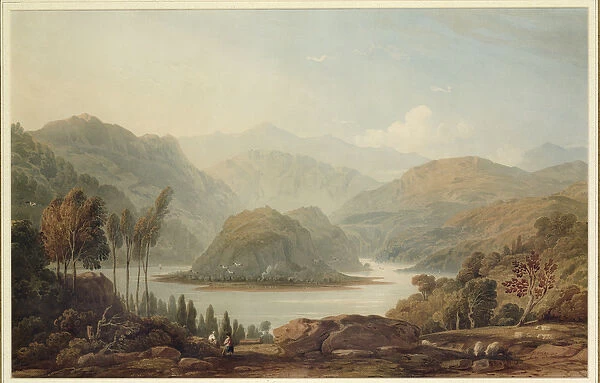 View of the Mondego River, Spain, 1813 (w  /  c on paper)