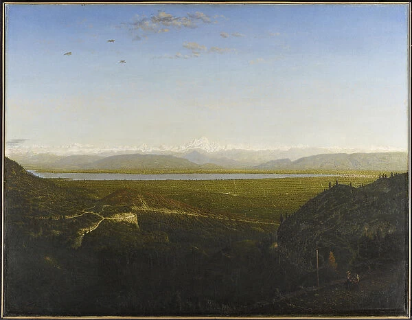View of Mont Blanc, see from La Faucille, c. 1865 (oil on canvas)