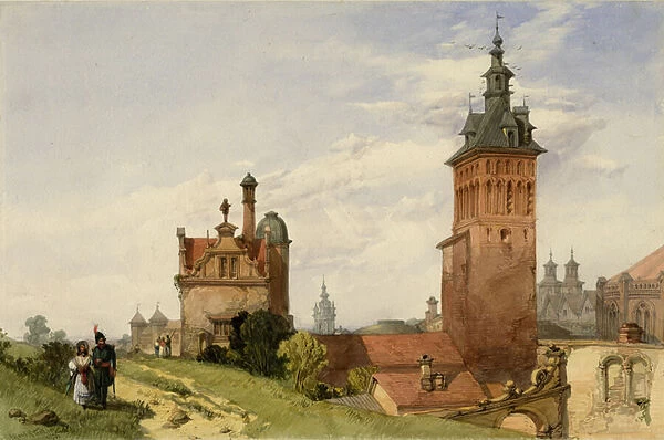 A View near Moscow, 1836 (w  /  c on paper)