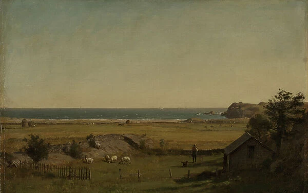 View Near Newport, Rhode Island, 1840-70 (oil on canvas)