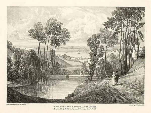 View near the Rotunda, Woolwich, London (engraving)