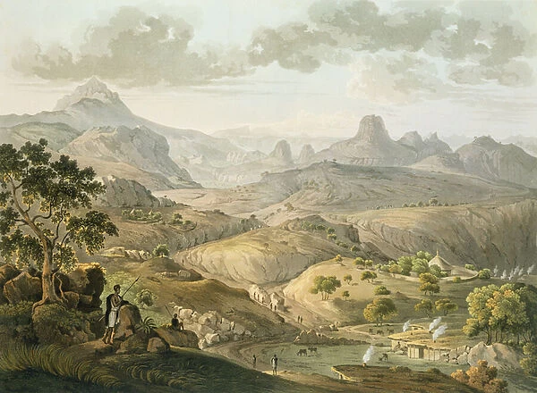View near the Village of Asceriah, in Abyssinia, engraved by Daniel Havell (1785-1826