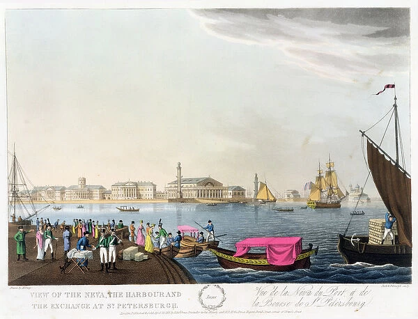 View of the Neva, the Harbour and the Exchange at St. Petersburg