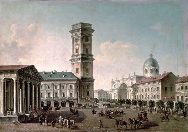 View of Nevsky Prospekt, St. Petersburg, 1810-20 (oil on canvas)