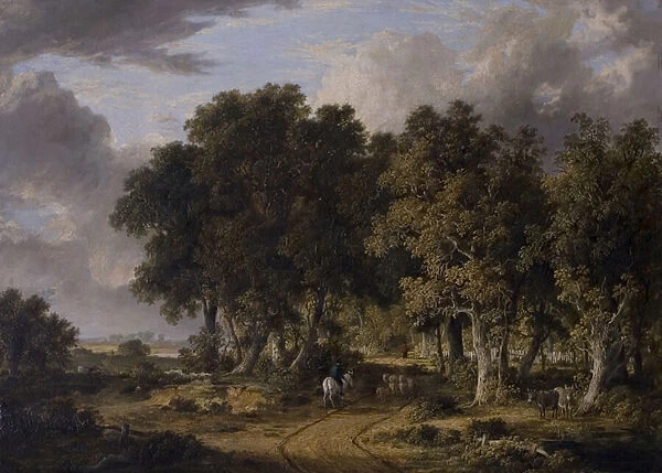A View in the New Forest, mid-19th century (oil on panel)