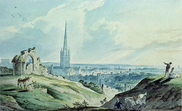 A View of Norwich, from Mouseshold Hill, near the Ruins of Ketts Castle