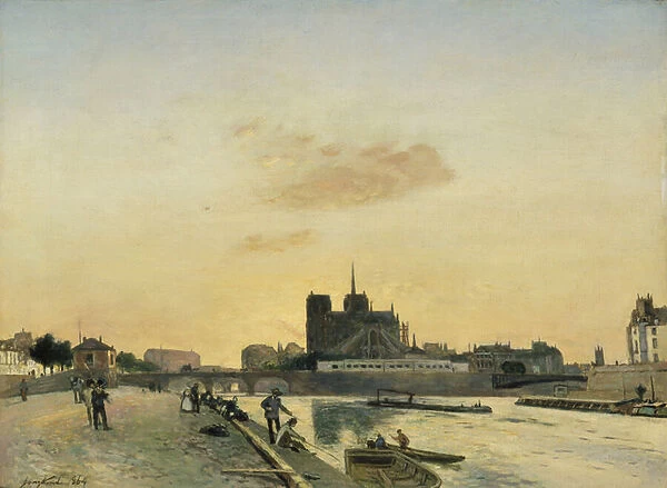 View of Notre Dame, Paris, 1864 (oil on canvas)