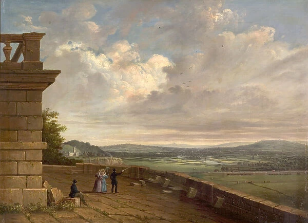 View from the Nottingham Castle Terrace Looking East, c. 1845 (oil on canvas)