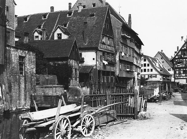 View of the Old Quarter, Ulm, c. 1910 (b  /  w photo)
