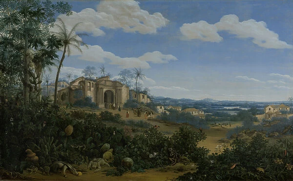 View of Olinda, Brazil, 1662 (oil on canvas)