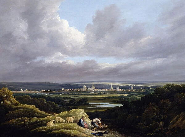 View of Oxford from a Distance (oil on canvas)