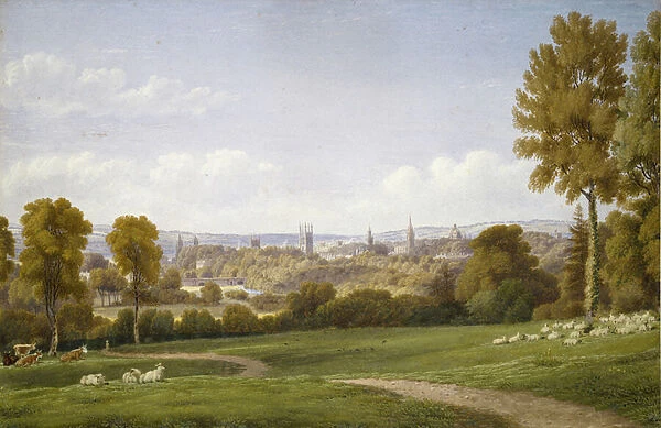 View of Oxford from Headington (watercolour on paper)