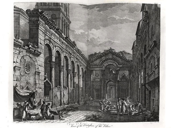 View of the peristyle of the palace of Diocletian (245-313), Roman Emperor 284-305