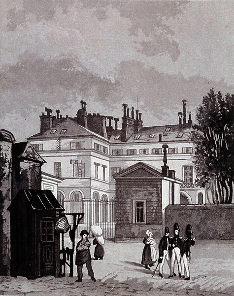 View of the Polytechnic School in the 18th century. Engraving by Berthoud