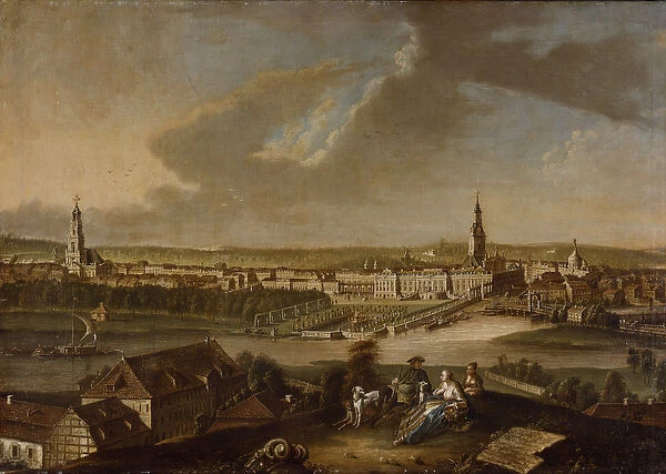 View over Potsdam from Brauhausberg, 1772 (oil on canvas)
