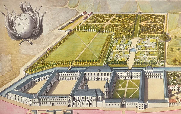 View of the Prytanee Imperial, formerly the Jesuit College in La Fleche, c. 1810 (w  /  c)