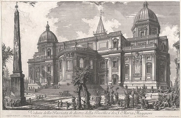 View of the rear entrance of the Basilica of S. Maria Maggiore, c. 1760-1778 (etching)