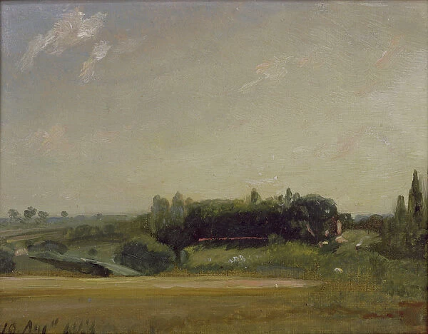 View Towards the Rectory, East Bergholt, 1813 (oil on canvas)