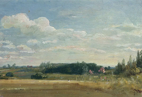 A View Towards the Rectory, East Bergholt (oil on canvas)