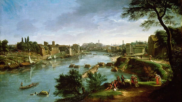 View of the River Tiber in Rome (pair of 68188)