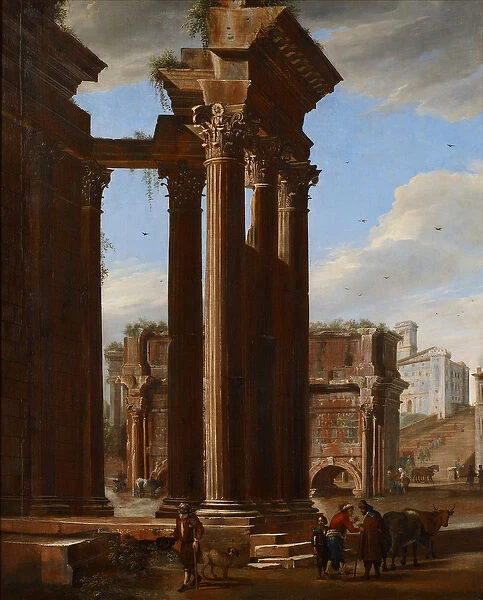 View in the Roman Forum, 1615 (oil on canvas)