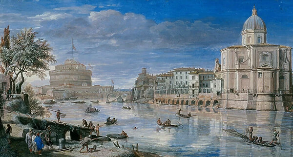 View of Rome with the Castel Sant Angelo